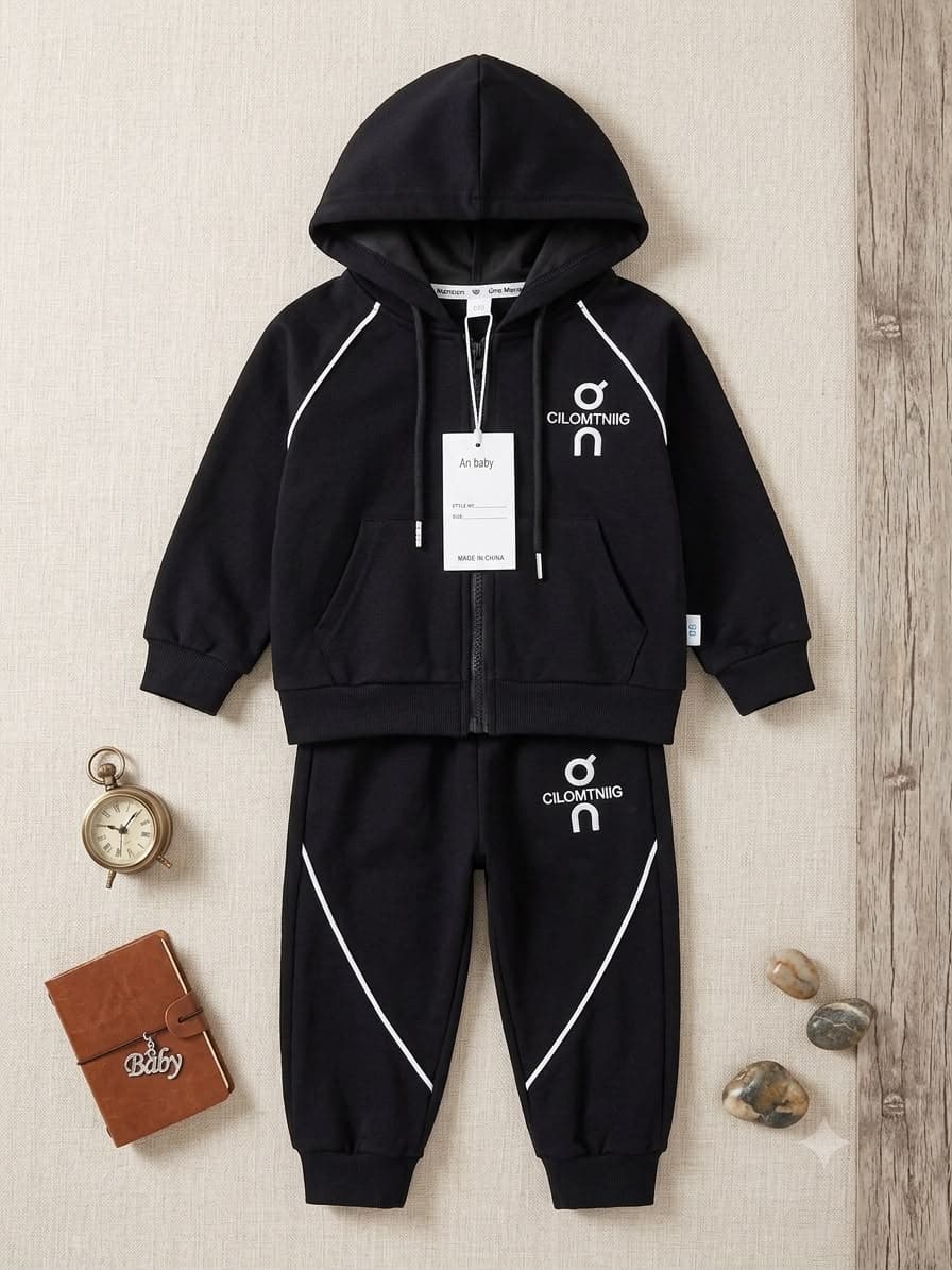 Детский спортивный костюм Black Active с капюшоном